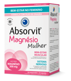 Absorvit Magnésio Mulher 30 Comprimidos + 30 Cápsulas