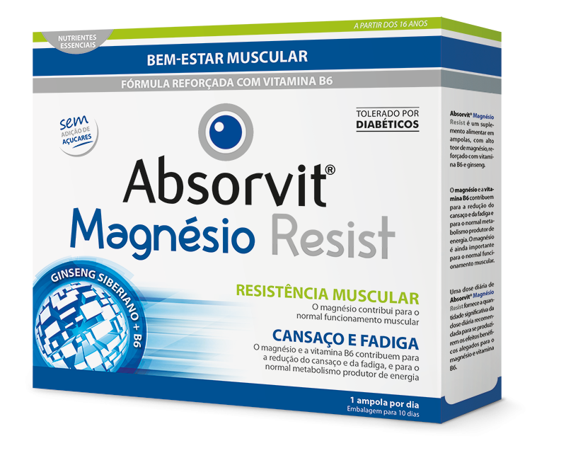 Absorvit Magnésio Resist 10 Ampolas