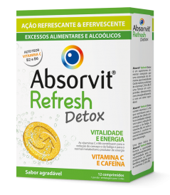 Absorvit Refresh Detox 12 Comprimidos Efervescentes