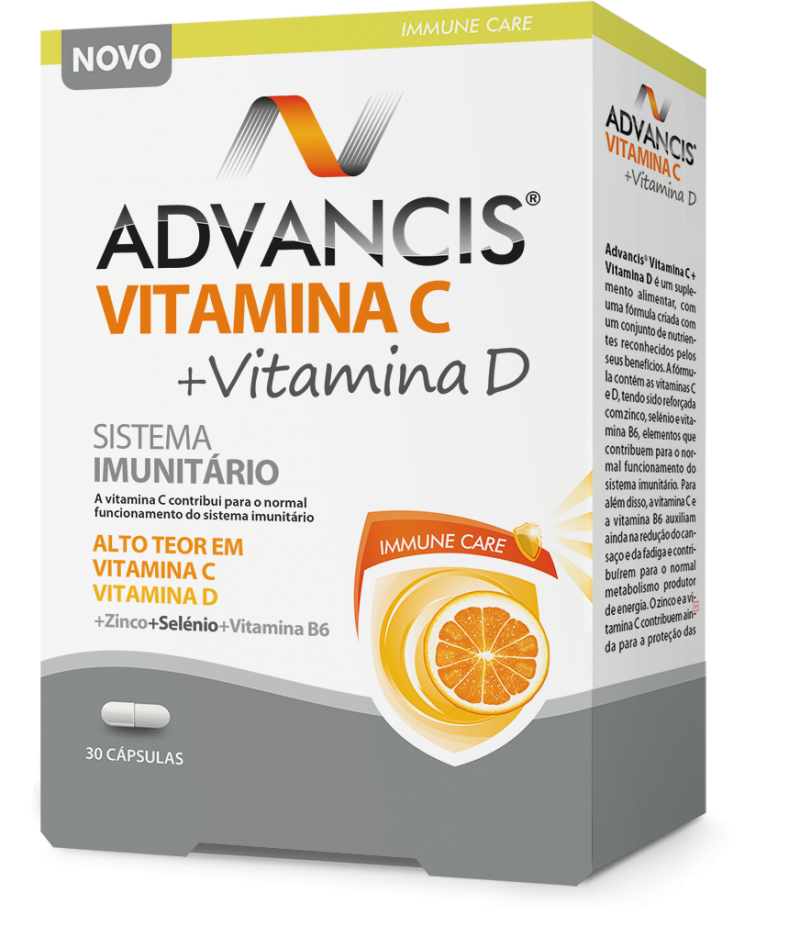 Advancis Vit. C + Vitamina D - 30 Cápsulas