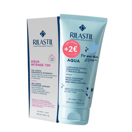 PROMO Rilastil Aqua Intense 72H 40ml + Higiene Facial 100ml (+2€)